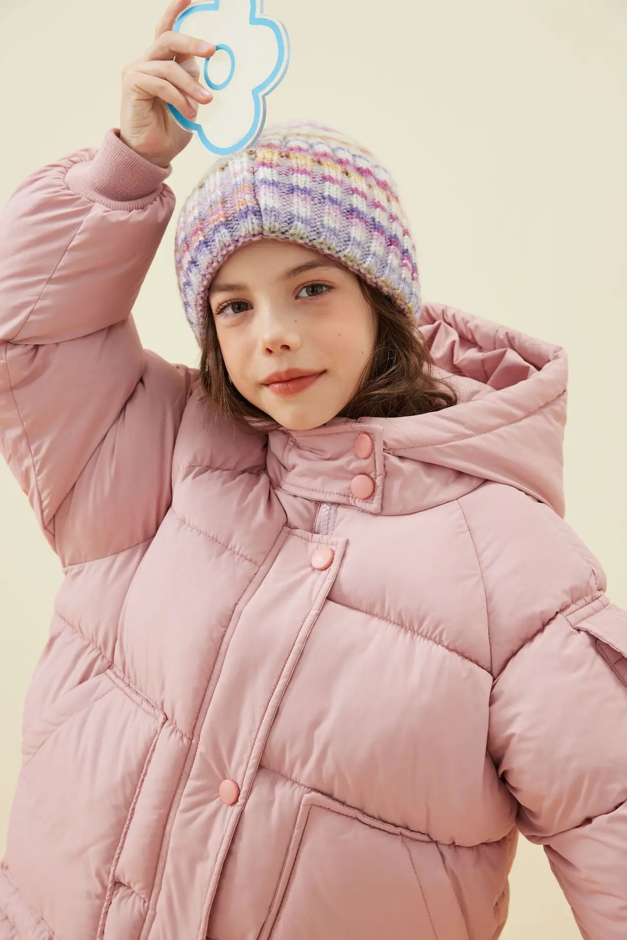 Kids Mid Length Cotton Padded Jacket Big Kids Boys Girls Cotton Padded Jacket Baby Quilted Coat Winter Warm Thick Coat