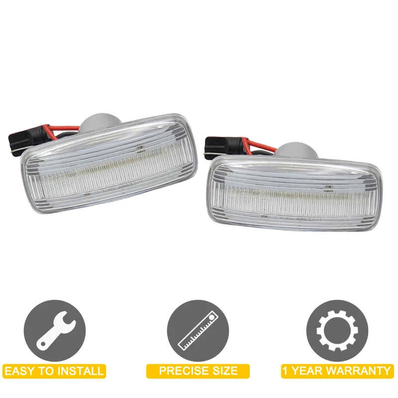 12V Clear Lens LED Side Marker Lamp Assembly For Lancia Flavia 2011-2014 Blinker Turn Signal Light