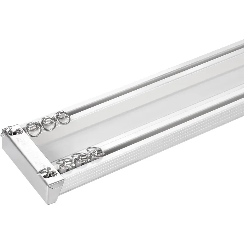 

Heavy-Duty Curtain Conjoined Double Track rails Ceiling Mounting for Living Room Bedroom Room Divider (White 13.1ft)