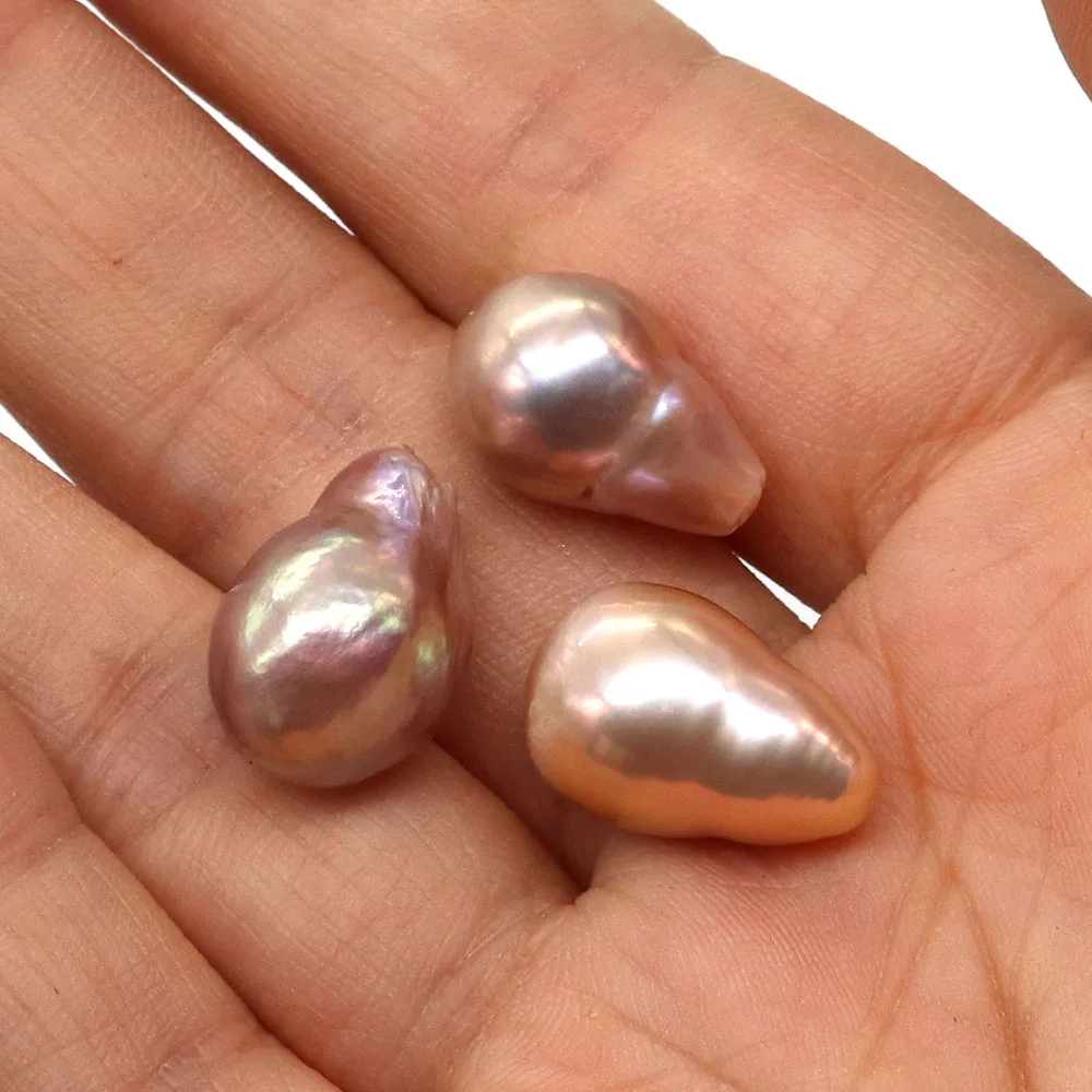 

High quality Baroque Pearl Beads Natural Freshwater Pearl Purple Tail Spaced Bead Necklace DIY Pendant Bracelet Jewelry Making