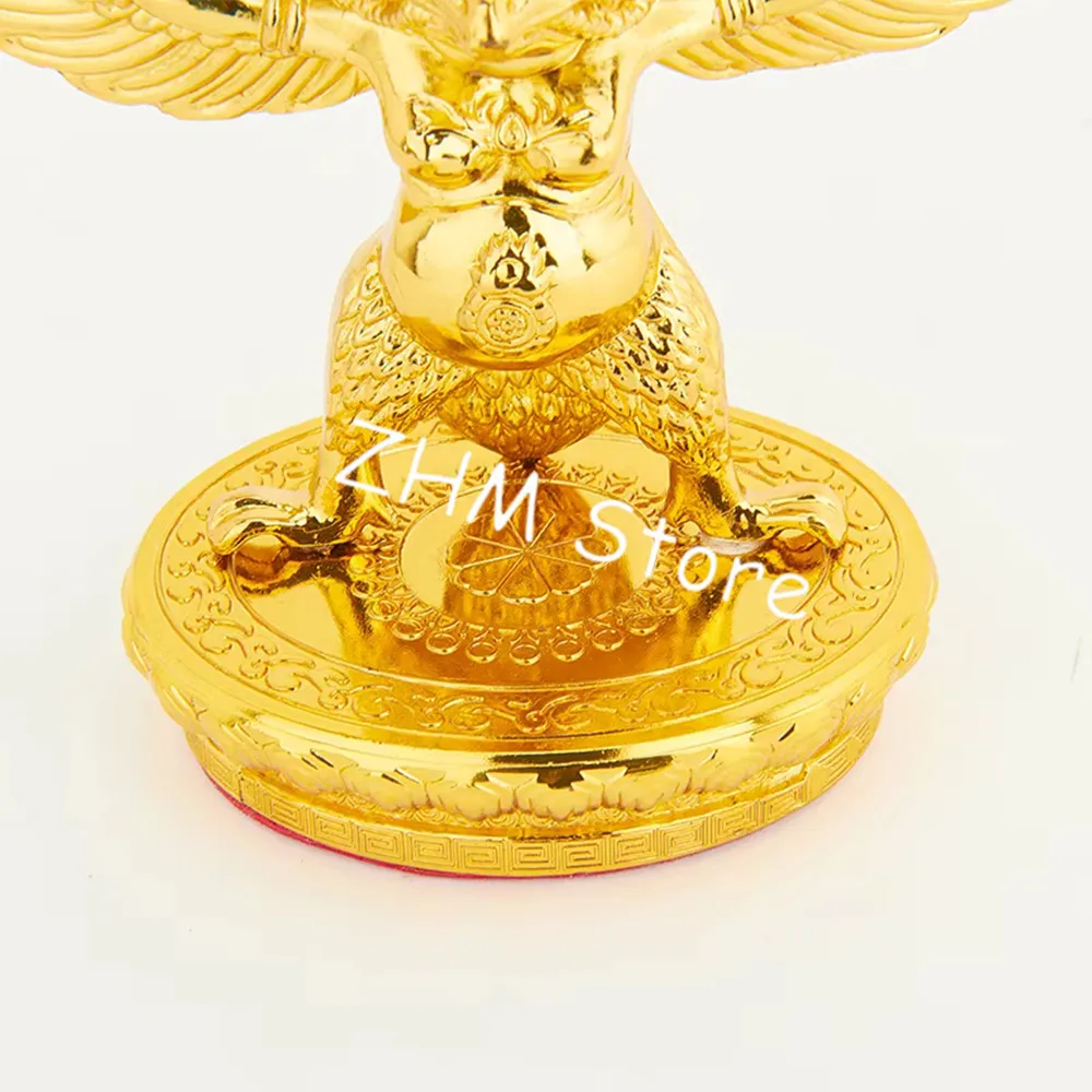 Alloy Metal Gilding Gold Fengshui Suppliers Lucky Roc Garuda Great Golden-winged Peng Bird Character