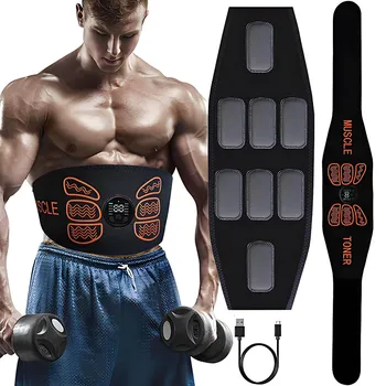 Abdominal Muscle Toner EMS Muscle Stimulator Electric Toning Belt Waist Trainer USB…