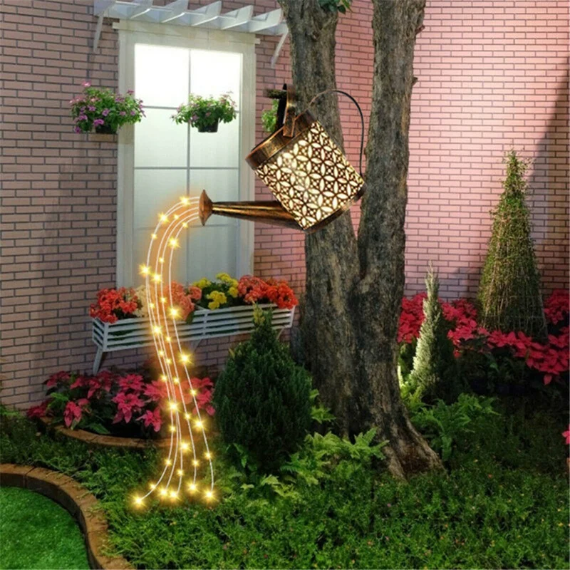 

LED Watering Can String Light Solar Powered Outdoor Garden Art Lamp Decoration