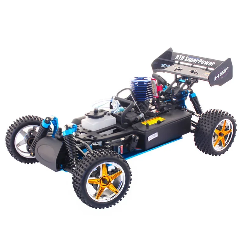 Hsp Baja 1/10th Scale Nitro Power Off Road Buggy 4wd Rc Hobby Cars 94166 z silnikiem 18cxp 2.4g Sterowanie radiowe