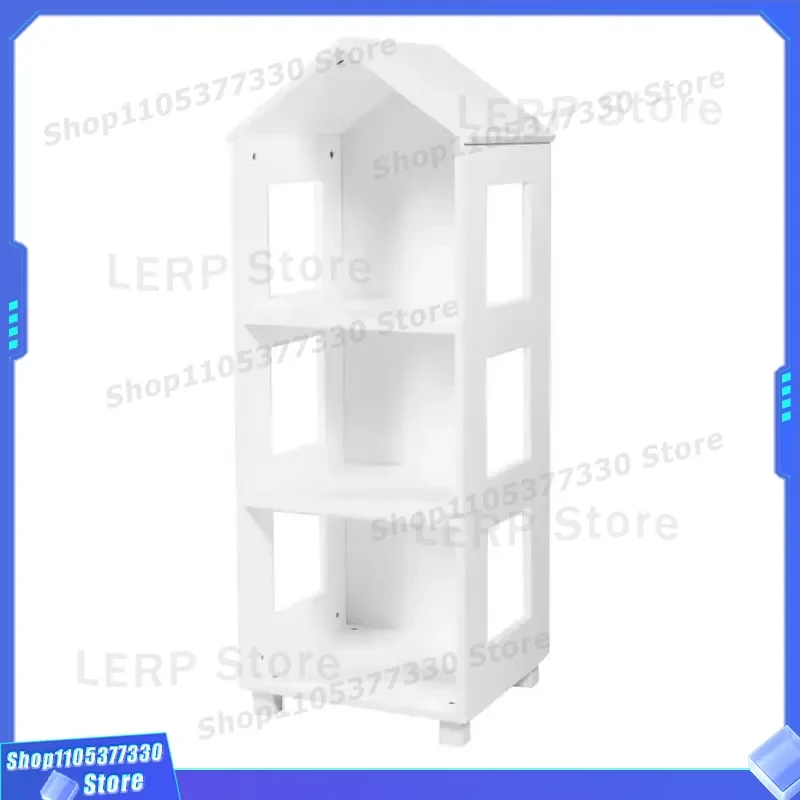 Modern Wooden Kids Locker 3 Shelves Bedroom Playroom Storage Display Stand for Toys Books Multi Purpose Furniture