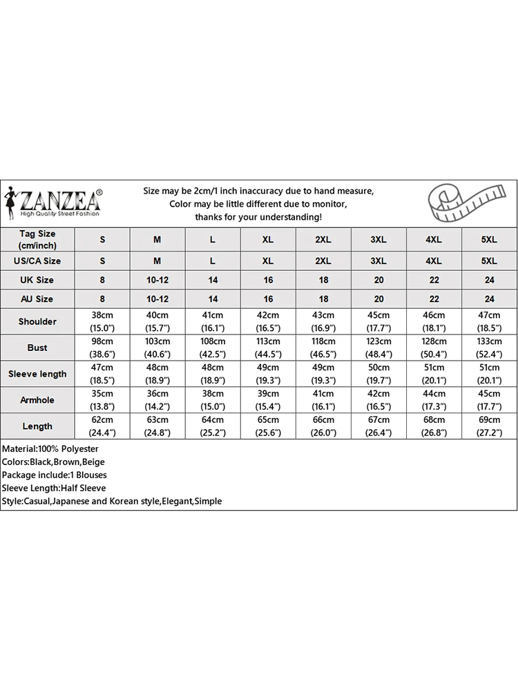 ZANZEA Women Ruffle Patchwork Tops Fashion Fake Two Pieces Blouse 2024 Summer Half Sleeve Blusas Casual Loose Round Neck Tops