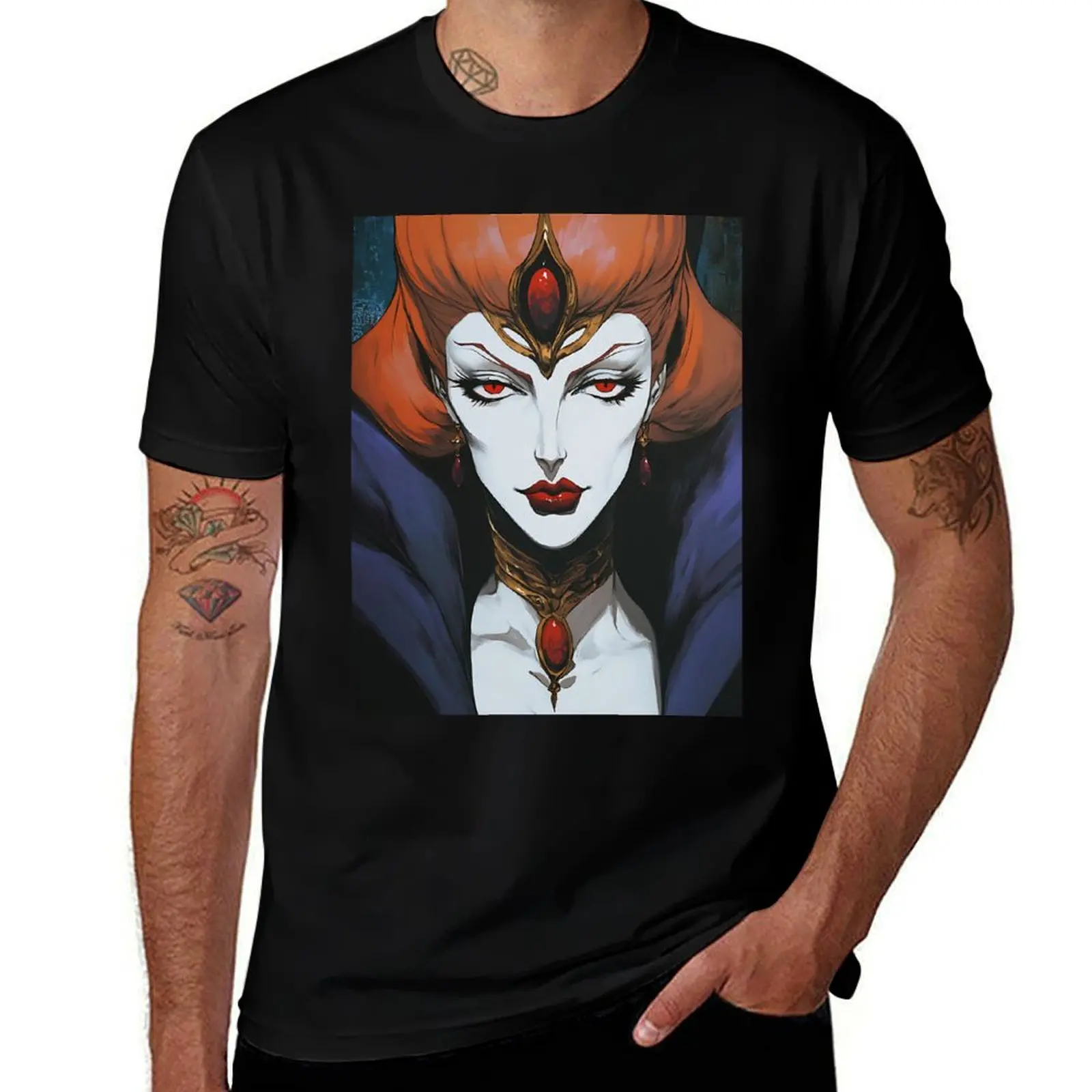 

Castlevania Nocturne Erzsebet Bathory T-Shirt t shirts for man cotton man t shirts cotton T-Shirt