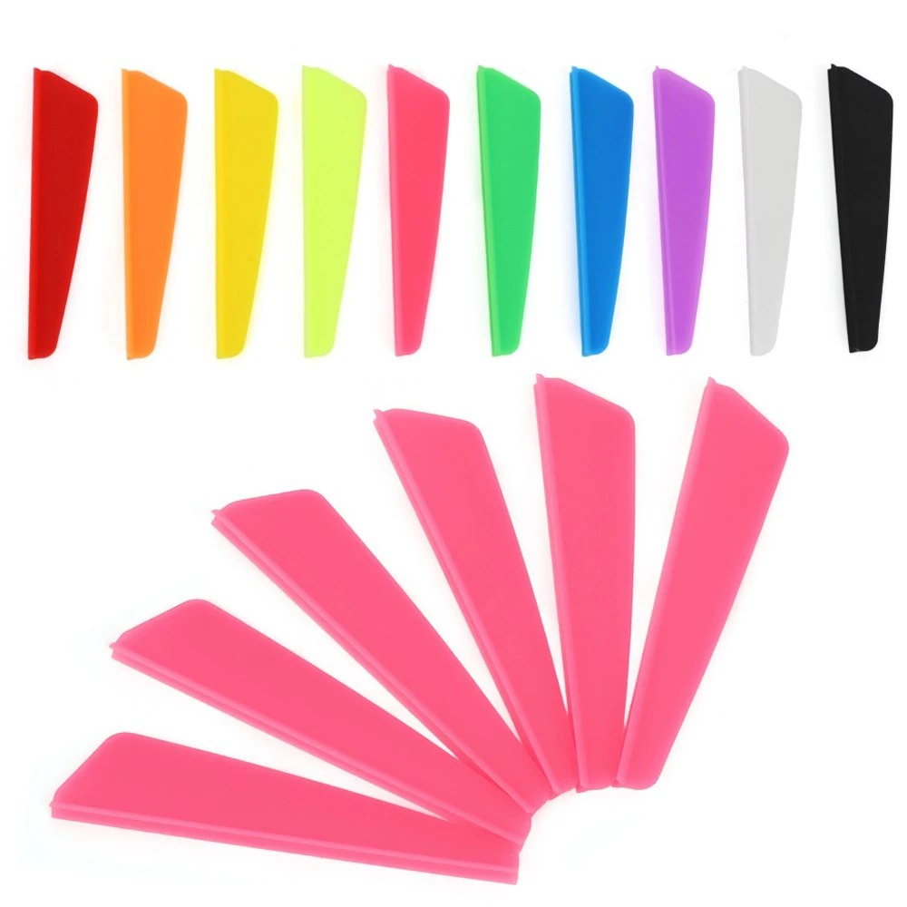 50X 2 Archery Arrow Vanes Rubber Fletching Fletches Shooting Arrow Shaft DIY Hunting Target Practice Shooting Arrow Shaft DIY