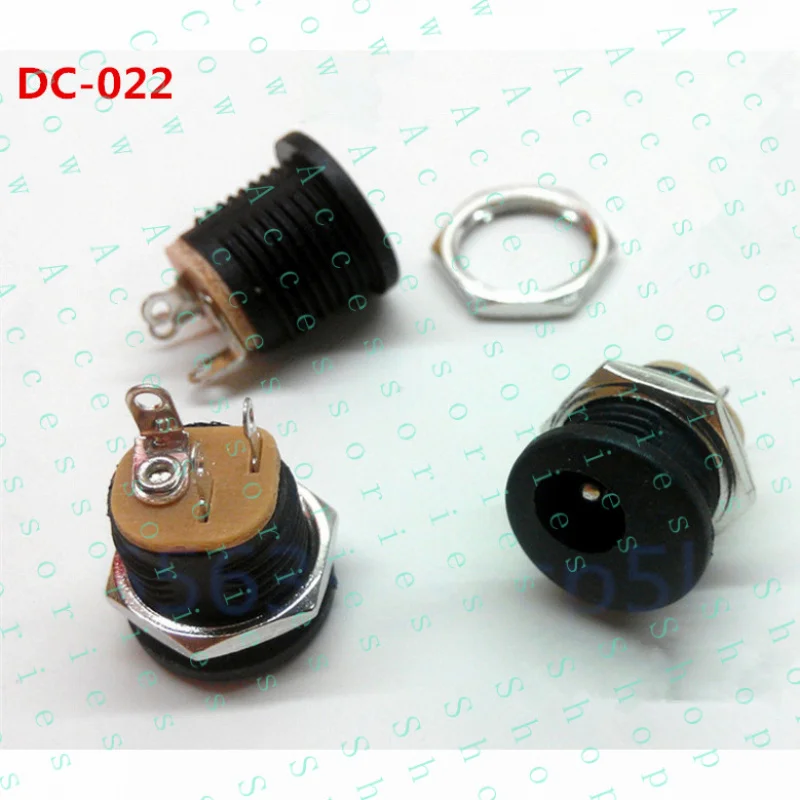 PP+ 20pcs High Quality Effect/Pedal DC Power Supply Jack Socket 2.1mm F/S BK DC022