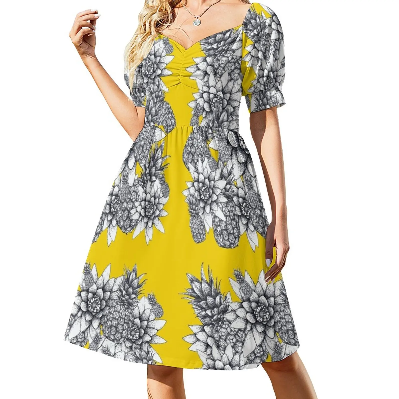 

Pineapples and Lilies Sleeveless Dress sexy dress for women Womens dresses clothing women summer 2023 summer dresses