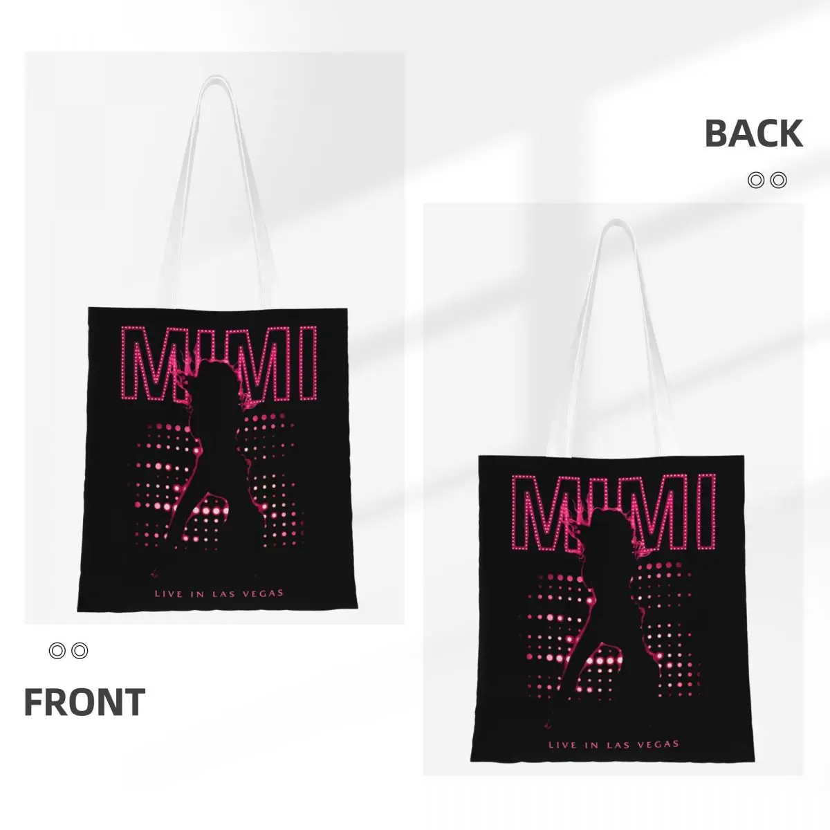 Mariah Care-Mimi Tour Canvas Tote Bag, estética, design exclusivo, celebração do Mimi Merch, sacola de compras para unissex, 2024