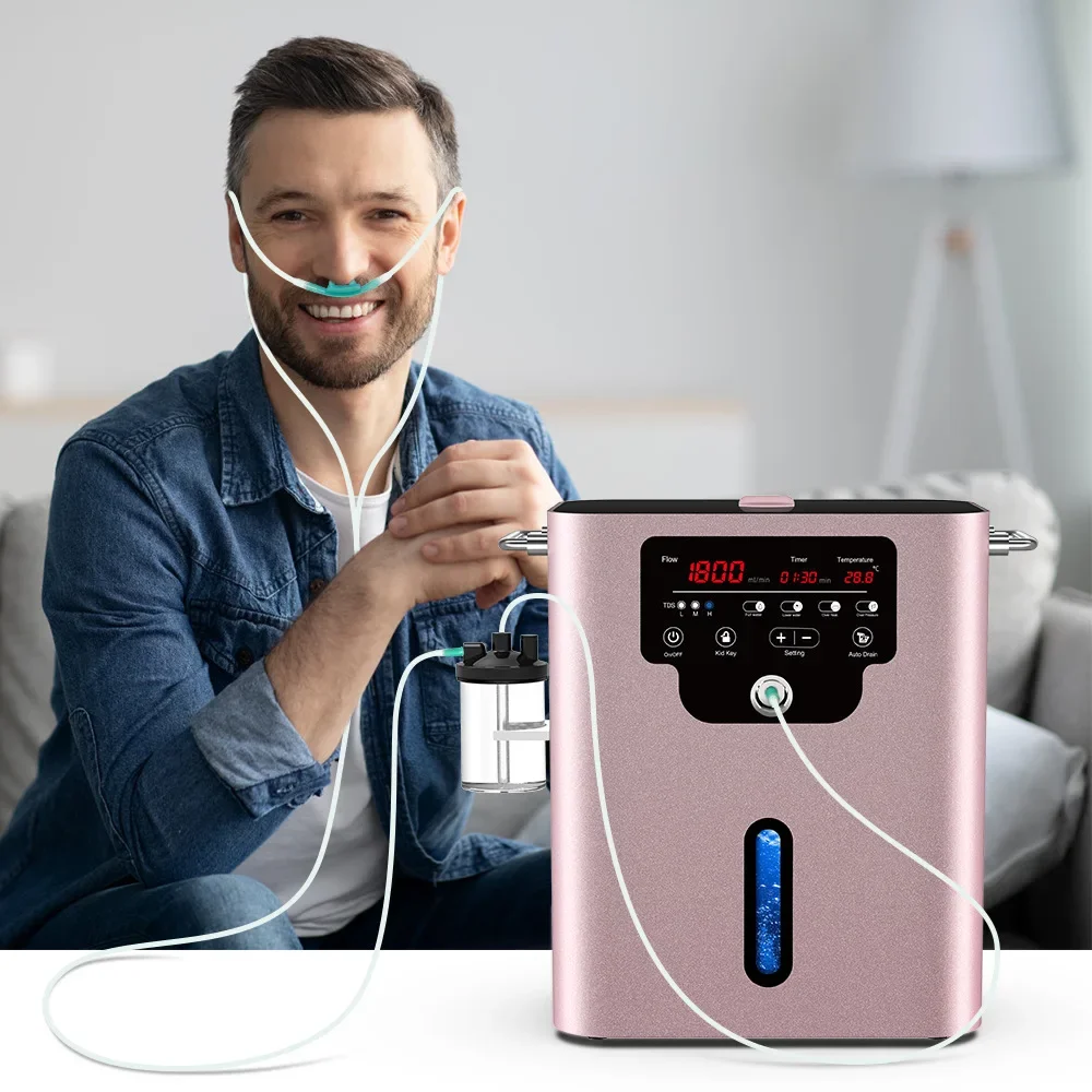 Moneng 2024 New Arrival 1800ml/min Home H2 Inhalator Portable HHO Breathing Molecular Brown Gas Generator