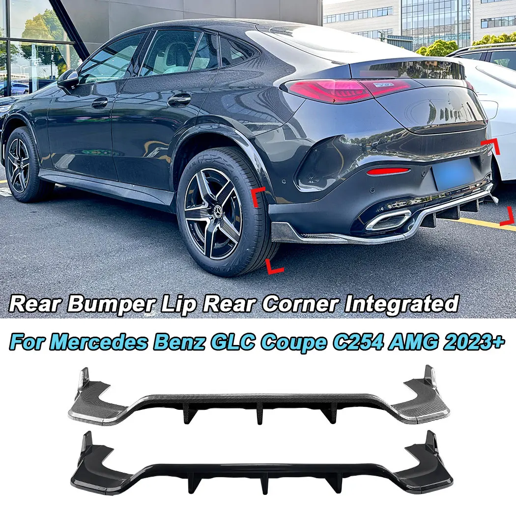 Car Rear Lip Rear Corner Integrated Kit For Mercedes Benz GLC Coupe C254 AMG 2023+ Exterior Protection Decoration Cover Trim