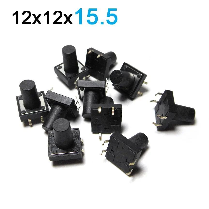 12*12*15.5 MM Light Touch Switch 4 Foot Micro Button Switch Four-foot 12x12 Copper Foot SWITCHES