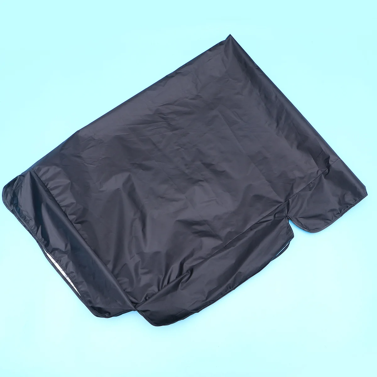

Swing Canopy Replacement Waterproof Garden Swing Cover 190x132cm Black Polyester Scalloped Edge Dust Protector