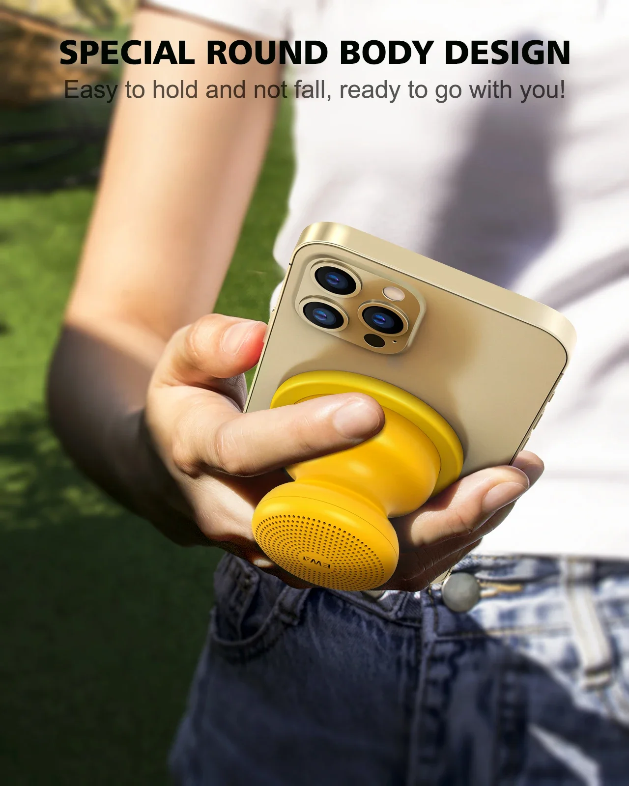 EWA A117 Magsafe 무선 블루투스 스피커(자석 베이스 포함) iPhone 15, 14, 13, 12용 Magsafe와 호환되는 강력한 사운드