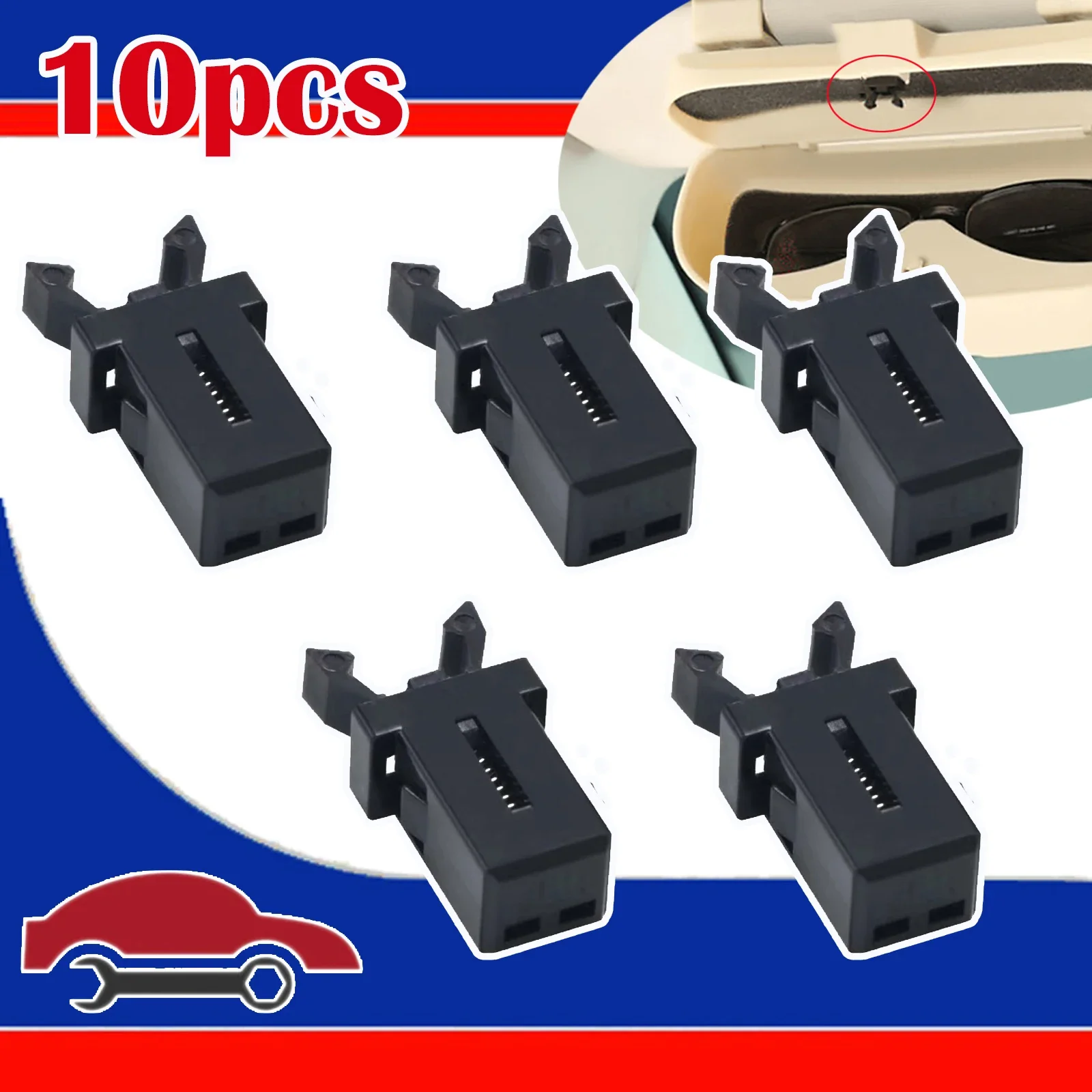 

Suspension Spring Clips Sunglass Case Fix For Audi VW Ford Nissan Pathfinder R51 Switch Clamp Interior Roof Reading Light Cup