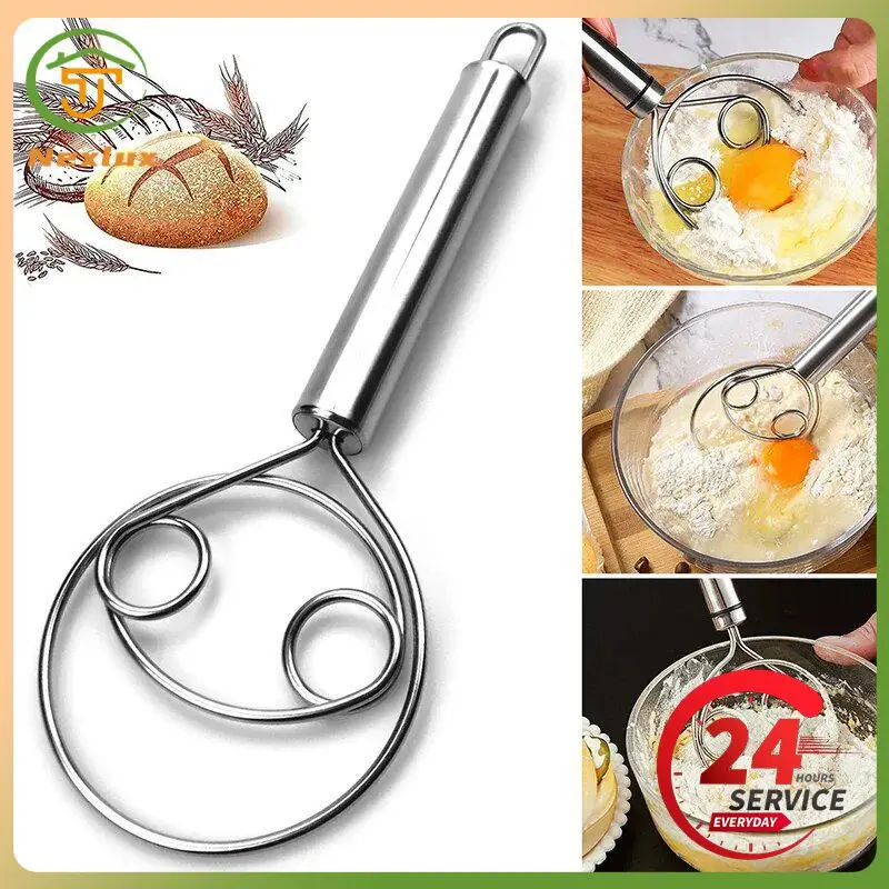 1~10PCS Stainless Steel Dough Whisk Mixer Manual Non-stick Quick Egg Beater Bread Making Tools Suitable Cake Stirrer For Baking