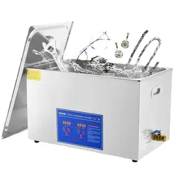 VEVOR Stainless Steel Ultrasonic Cleaner 2L-30L Ultrasonic Cleaning Machine Digital Heater Timer Diswasher for Glasses Jewelry