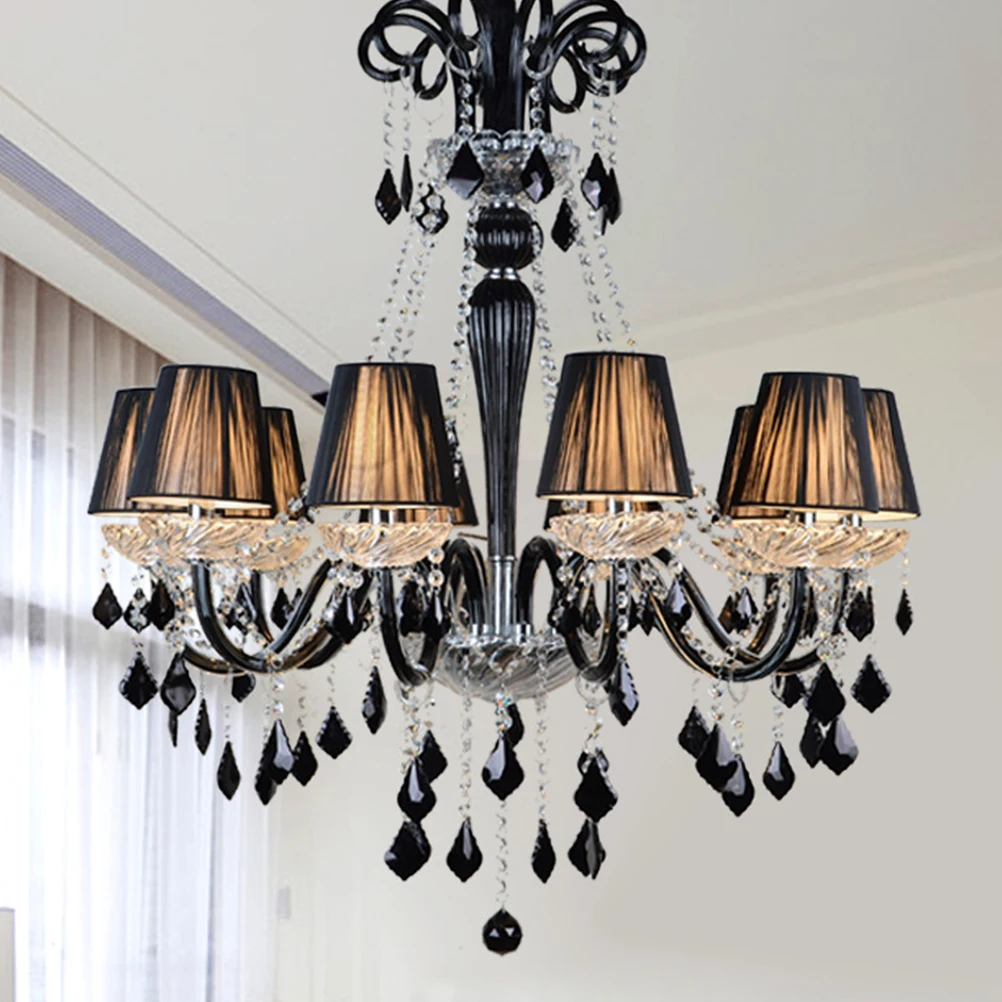 

2 Pcs Lampshade Accessories Black E14 Gauze Translucent Covers for Table Wall Ceiling Floor Lamps Decorative Mood Warm