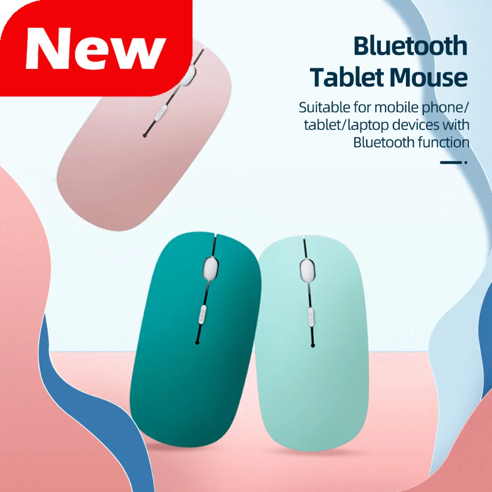 Mouse wireless Mouse silenzioso silenzioso Bluetooth per computer per iPad Samsung Huawei Android Windows Tablet Mouse ergonomico