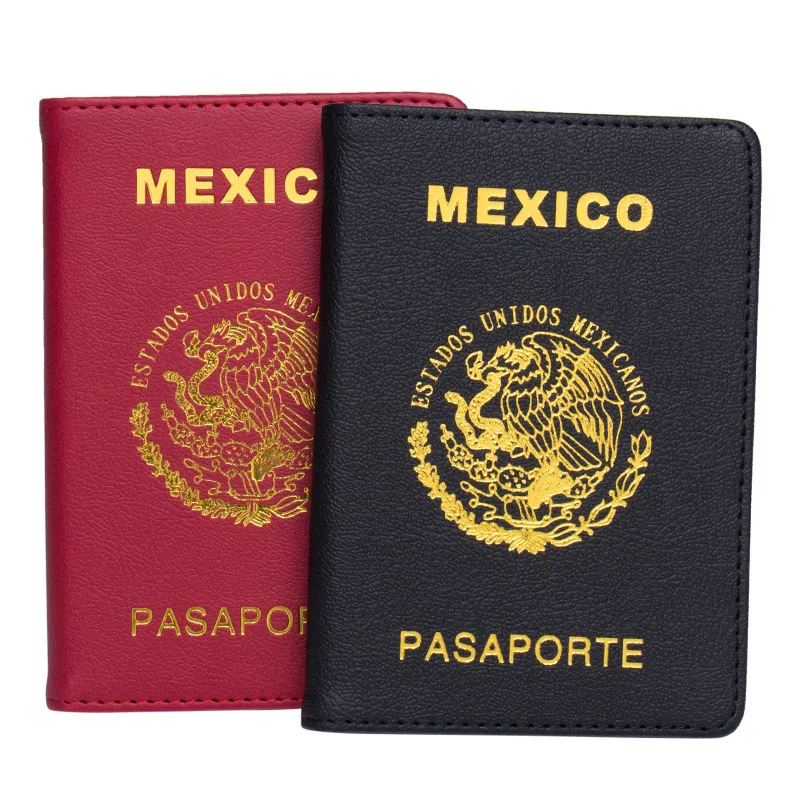 Mexican Passport Covers Pu Travel Wallet Case for Passports Credit Card Tickets Holder Cover on The Passport