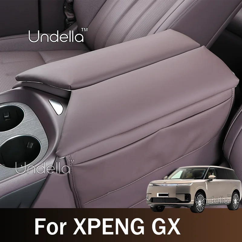 For XPENG GX 2026 2027 Storage Style Car Armrest Box Pad Leather Pad Auto Center Console Armrest Protective Cushion Accessories