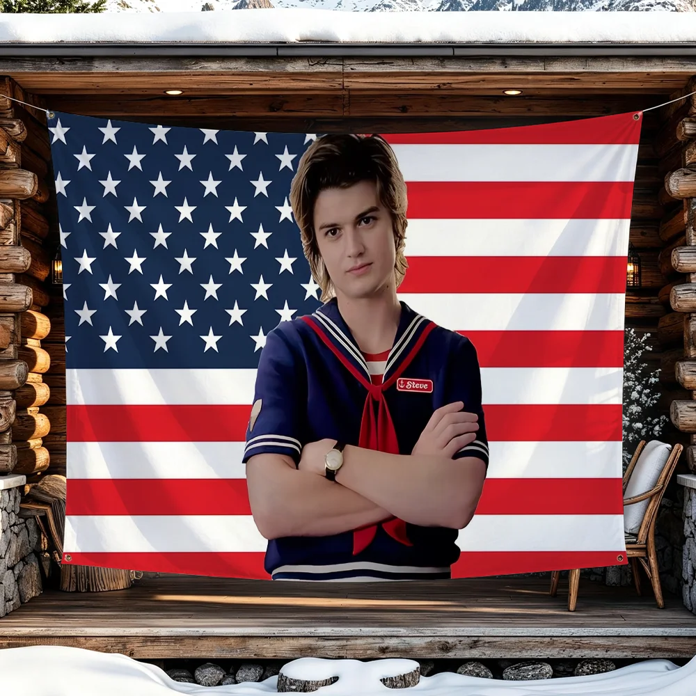 Actor J-Joe K-Keery flag Advertising Banner for Camping Decoration Outdoor & Garage Wall Hanging Decorations