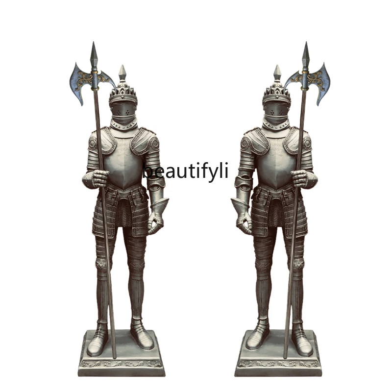 

European-Style Lucky Roman Warrior Large Retro Figure Hall Bar and Living Room Decoration Ornaments