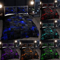 Peripheral Print Super Soft Brushed Microfiber Comfortable Set Equipped With Zipper Closure And Two Pillowcases