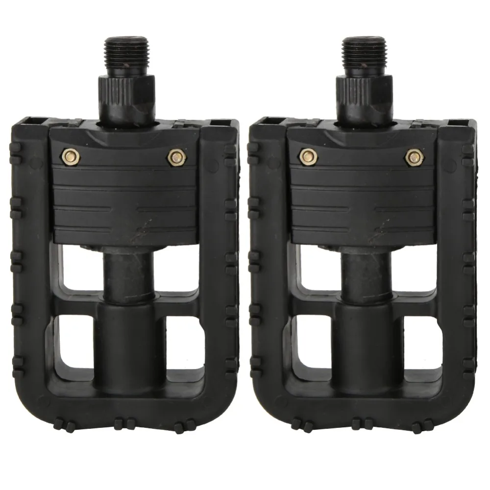 

1 pair Plastic Folding Bike Pedals Easy To Install Folding Mountain Bicycle Pedals with Reflective Strips Road Bike Pedals