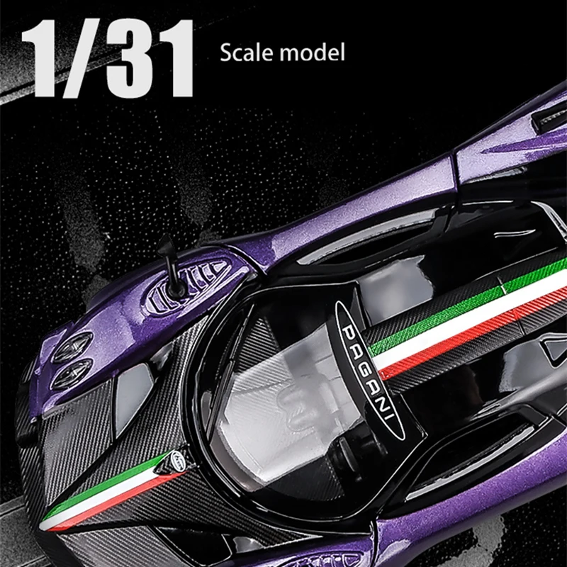 1:31 Pagani Zonda R Revolucion Alloy Sports Car Model Diecasts Metal Toy Racing Car Model Simulation Sound and Light Kids Gifts