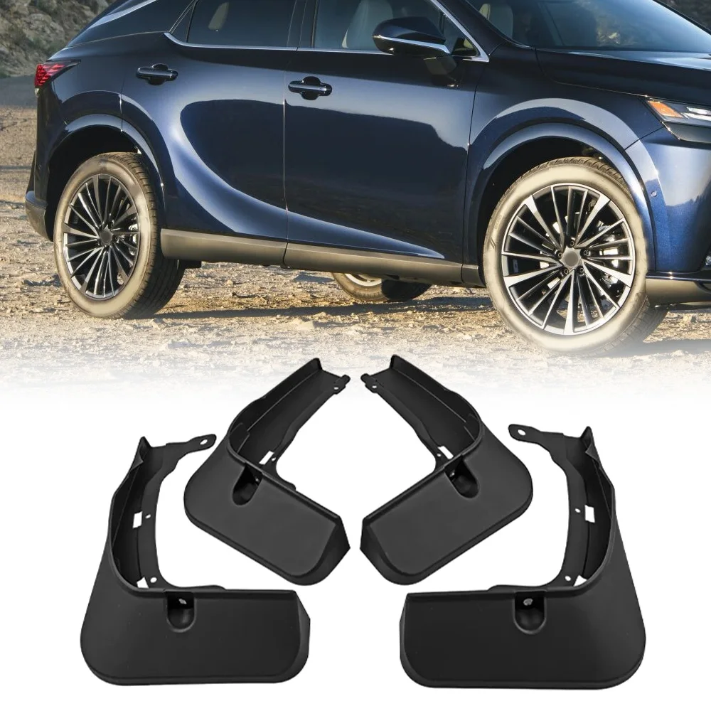 Wheel Fender Mudguards Black for Lexus RX RX350 RX350H RX500H Sport 2023-2025 Splash Guard Mud Flaps