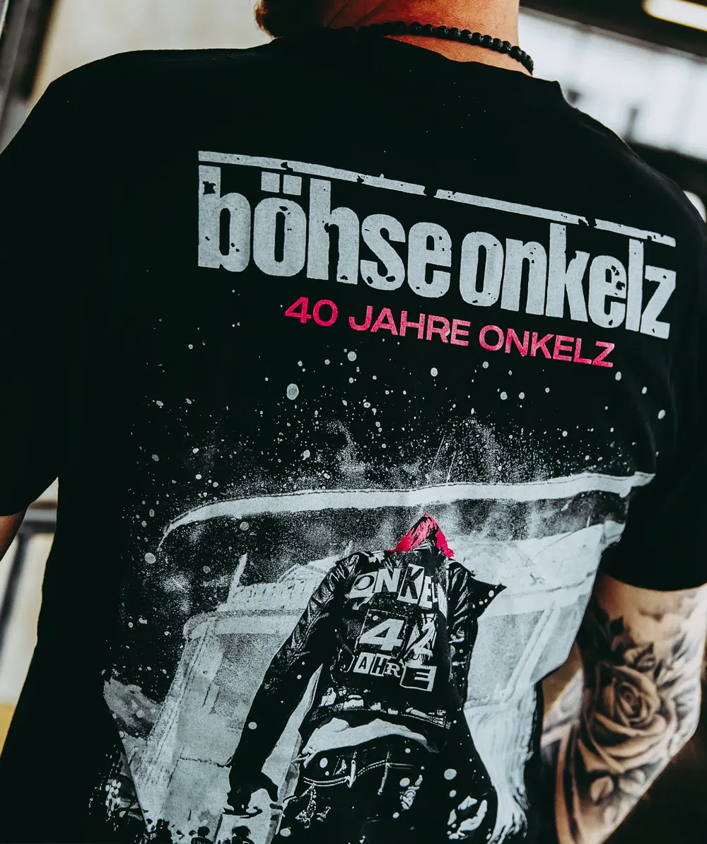 تي شيرت Brukse Onkelz 40 Year تي شيرت Gehakt Verdammt Vergomt II محيطي كبير الحجم Y2k تي شيرت قطني غير رسمي للرجال والنساء تي شيرت #3