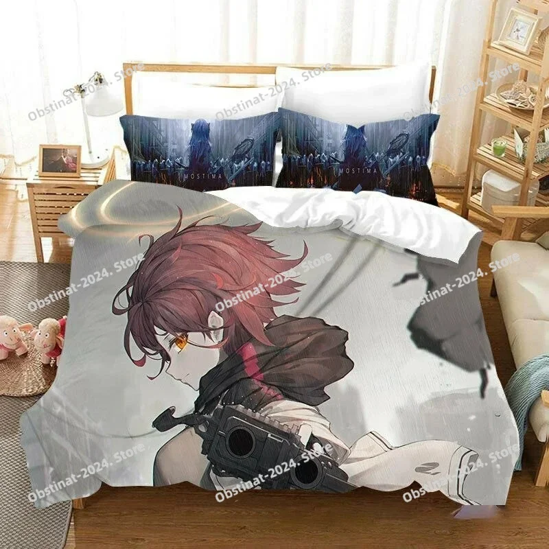 

3D Printed Arknights Bedding Set Pillowcase Game Printed Bed Set Duvet Cover Pillowcase Bed Linen Sheet Quilt Cover Full Size