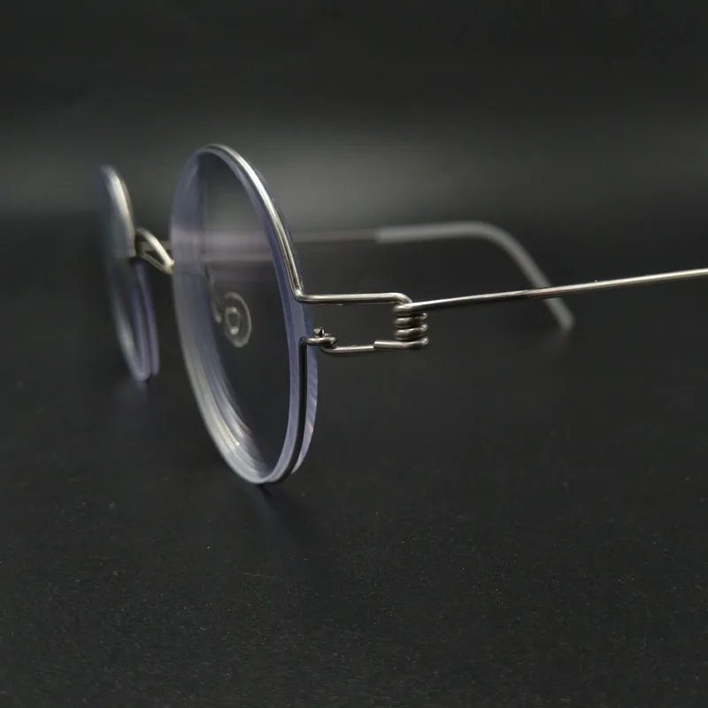 Montura de gafas sin tornillos circular personalizada hecha a mano Retro para hombres y mujeres con diámetro de 30.32.34.36.38.40.42.44 gafas de metal