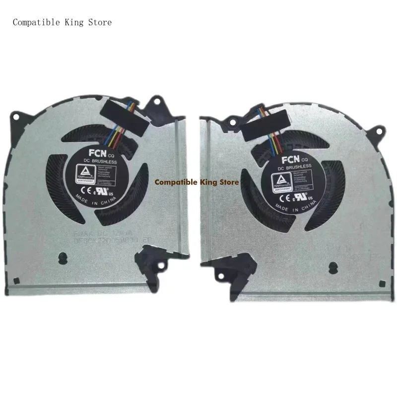 d+Laptop CPU Cooling Fan For ASUS ROG Strix 2021 G15 G513Q G513QR  Ryzen 9 5900HX  NVIDIA GeForce RTX 3070 GPU 12V 1A