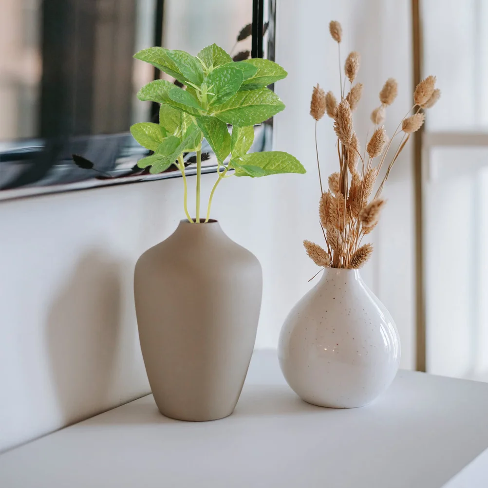 

4 Pcs Artificial Plant Decoration Faux Greenery Indoor Bonsai Plants Arrangement Material Plastic Flowers Leaf Set