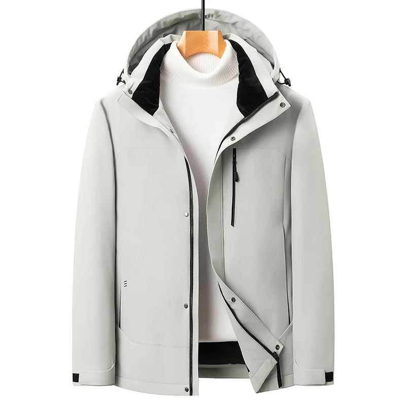 Casual Men's Hooded 90% White Duck Down Jackets 2025 Winter Streetwear Loose Windproof Warm Puffer Coat Outdoor Parkas Clothing