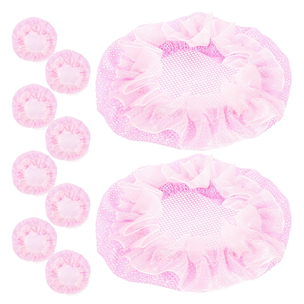 

10Pcs Hair Bun Holder Mesh Net for Women Girls Ballet Bun Cover Secure Hold Feminine Design Reusable Hair Net for Roller Set and
