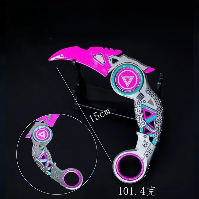 15 cm/5.91in APEX héritage Raptor griffes modèle jeu périphérie entièrement en métal émoussé Karambit couteaux décoration de bureau artisanat jouets cadeau