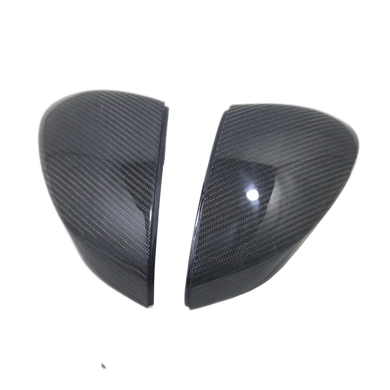 Black Rearview Mirror Housing For 13-20 Jaguar F-TYPE Modified Carbon Fiber  Reverse Mirror Cover Reflector Cover