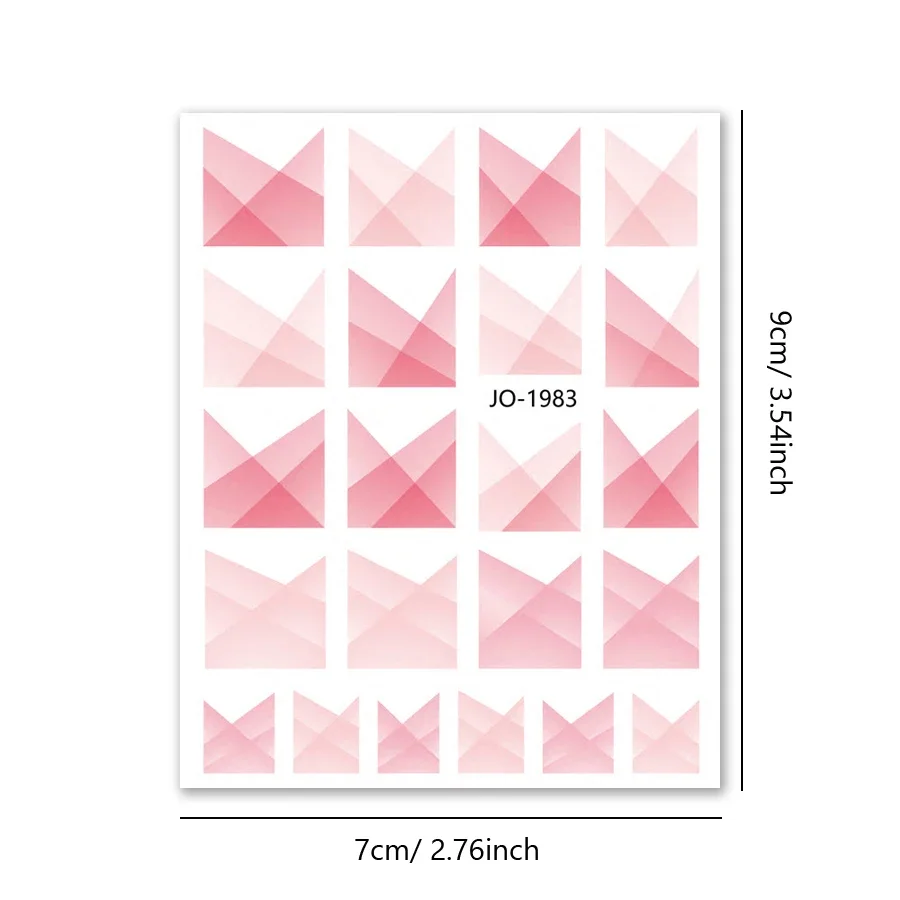 3 قطع من ملصقات الأظافر على الطراز الفرنسي المتدرج، ملصقات فنية للأظافر سهلة الاستخدام لتزيين الأظافر اللاصقة #6
