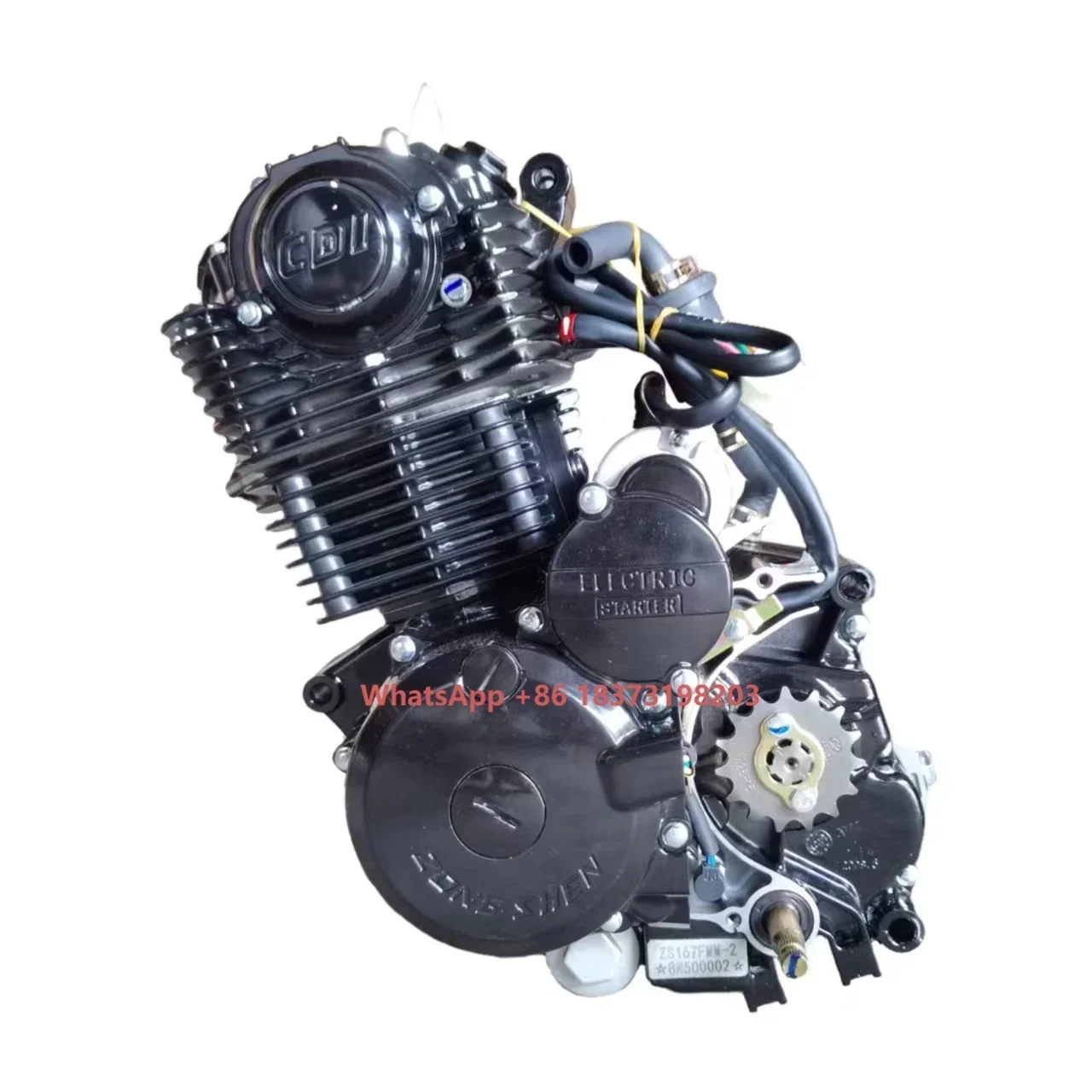 OEM Motorcycle Engine Zongshen CB200 Engine, Zongshen 200cc Engine 5-speed Shifting for Three-wheeled Motorcycle Freight