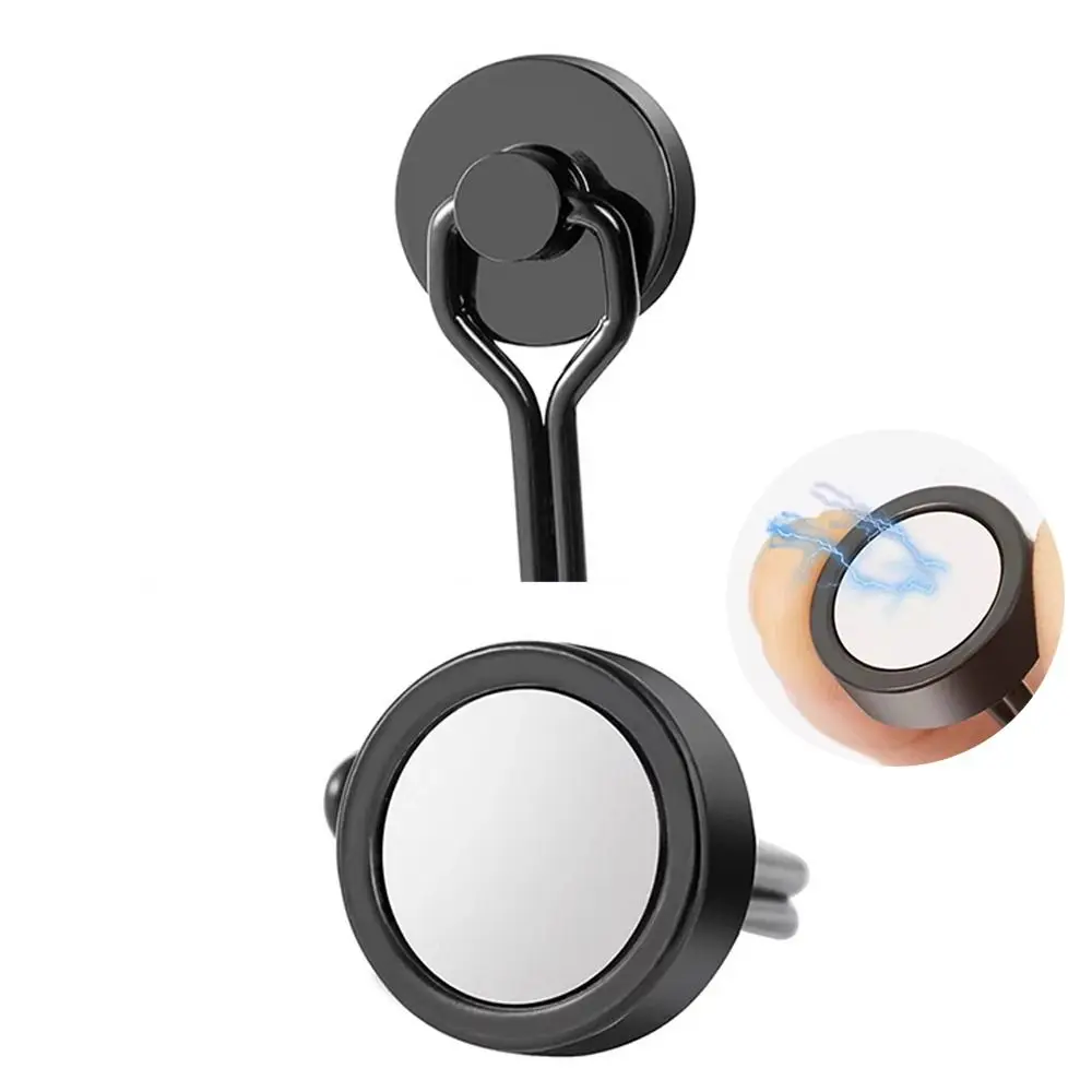 2pcs New No Drill Magnetic Hook 360° Rotating Black/White Fridge Magnet Hook Heavy Duty Kitchen Organizer Hangers Kitchen