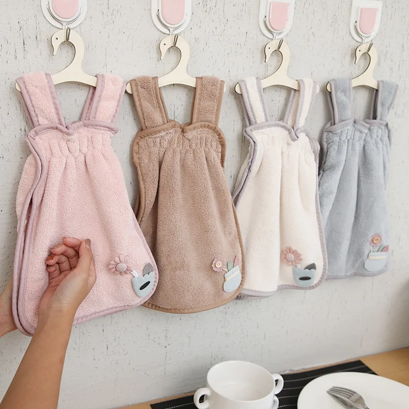 

New Creative Cute Princess Dress Wipe Hand Towel Coral Velvet Kitchen Thickened Hand Cloth Children Wipe Hand Wipe Towel