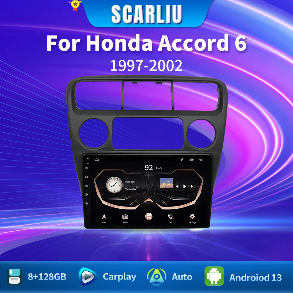 

For Honda Accord 6 1997-2003 Navigation GPS 8core WIFI 4G Multimedia Player Head Unit Android Car Stereo Radio CarPlay