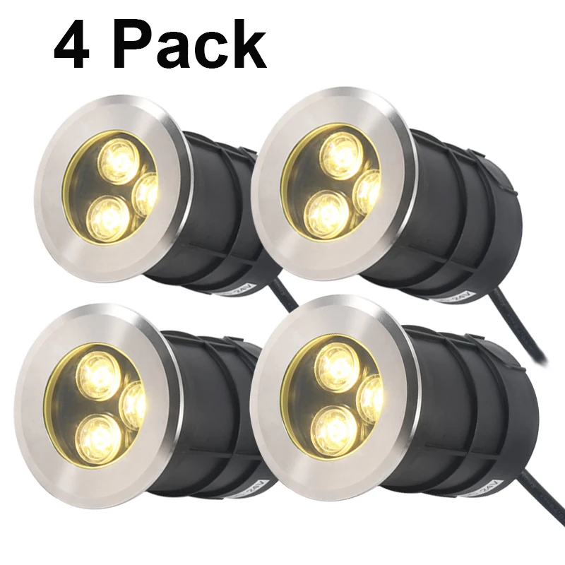 4PCS LED Underground Light  5W7W10W Waterproof Floor Lamp Outdoor Ground Spot Landscape Garden Path Buried Yard 110V220V12V IP68