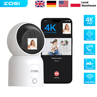 ZOSI 4K 8MP/4MP Indoor Security Camera Video Calling C519M 360° View Baby/Pet Monitor 2.4G/5G WiFi Home Surveillance IP Camera