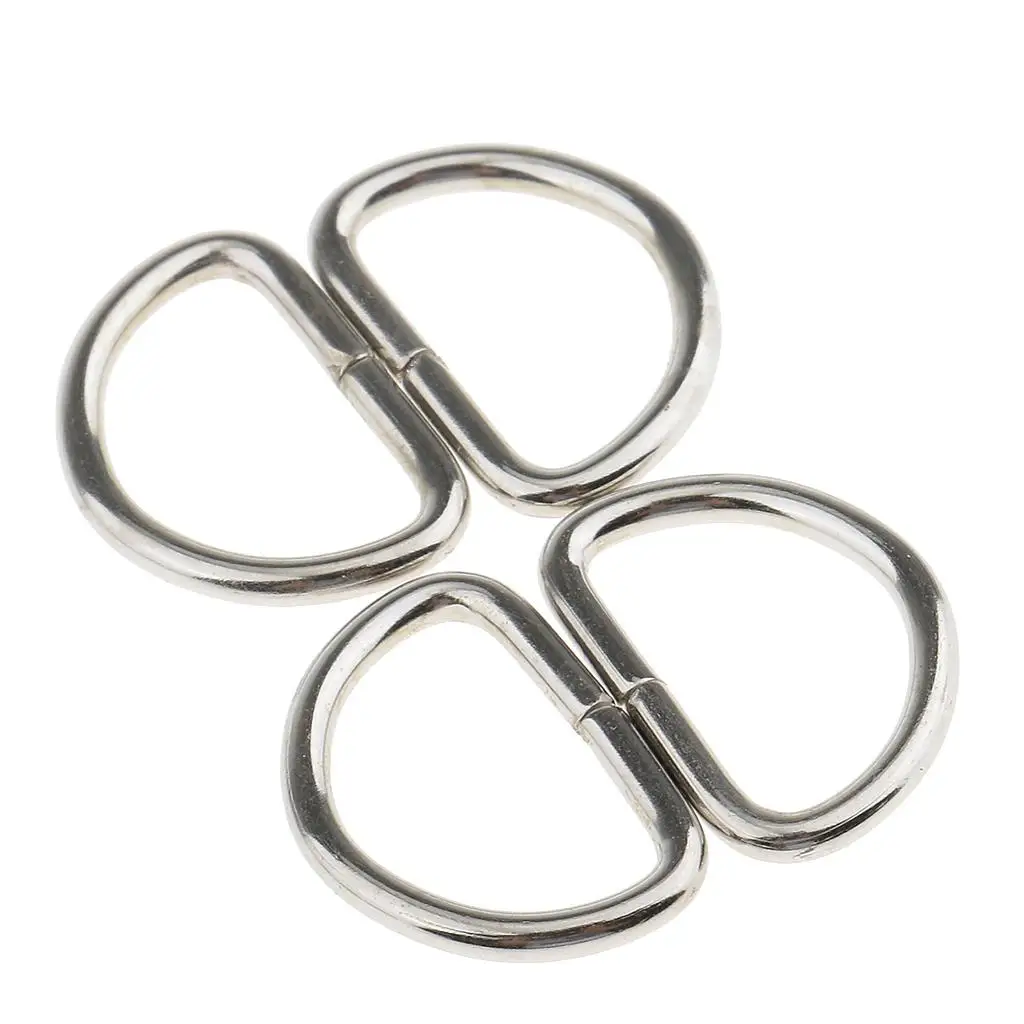 Alloy Webbing D Rings Small Metal Buckles DIY Accessories for Purse Chain Luggage Straps Making